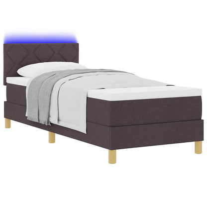 LED Box Spring Bed Med Hovedgærde Stof - Billede 3