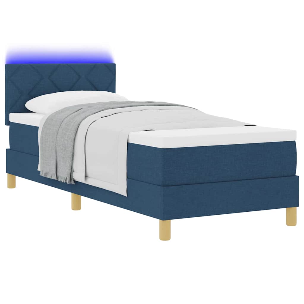 LED Box Spring Bed Med LED-lysstrimler Stof - Billede 3