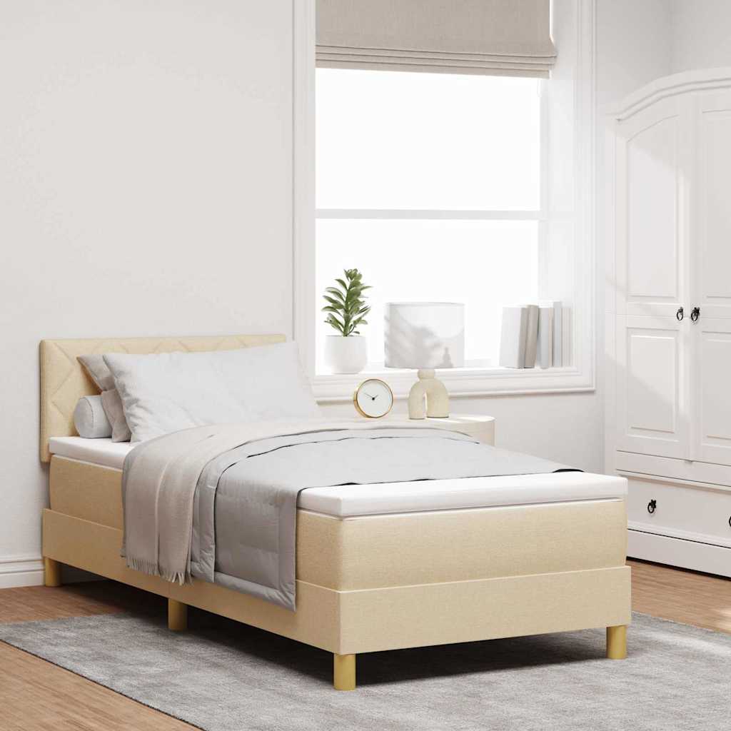 LED Box Spring Bed Med LED-lysstrimler Stof - Variant 3342490