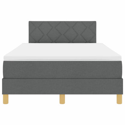 Box Spring Seng Med Madras Mørkegrå 120 X 190 Cm Stof - Billede 9