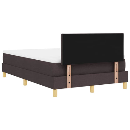 Box Spring Seng Med Madras Mørkebrun 120 X 190 Cm Stof - Billede 10