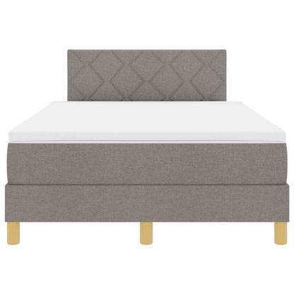 Box Spring Seng Med Madras Gråbrun 120 X 200 Cm Stof - Billede 9