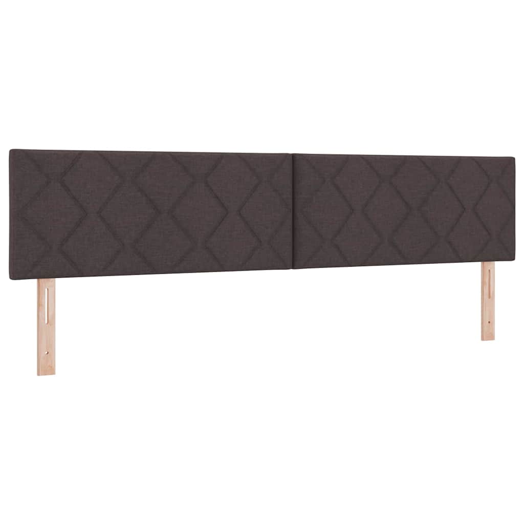 Box Spring Seng Med Madras Mørkebrun 200 X 200 Cm Stof - Billede 8