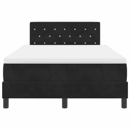 Box Spring Seng Med Madras Sort 120 X 190 Cm Fløjl - Billede 8