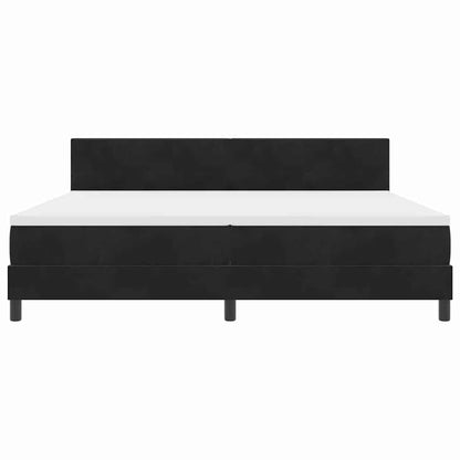 Box Spring Seng Med Madras Sort 200 X 200 Cm Fløjl - Billede 9