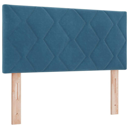 Box Spring Seng Med Hovedgærde Mørkeblå 100 X 200 Cm Fløjl - Billede 7