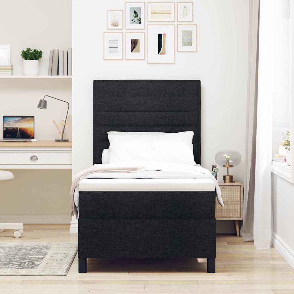 Box Spring Seng Med Madras Med LED Stof - Billede 4