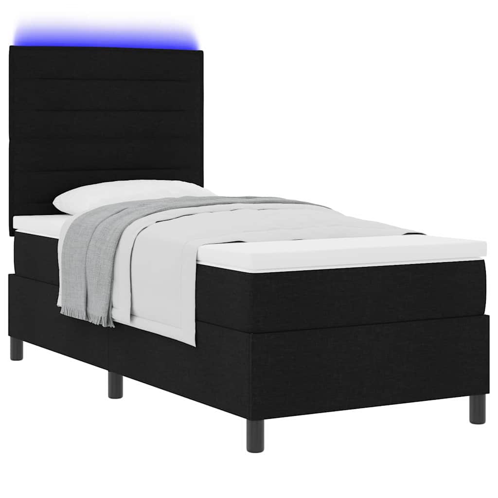 Box Spring Seng Med Madras Med LED Stof - Billede 3