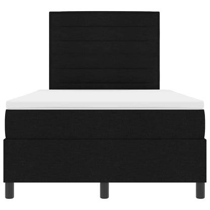 Box Spring Seng Med Madras Sort 120 X 190 Cm Stof - Billede 9