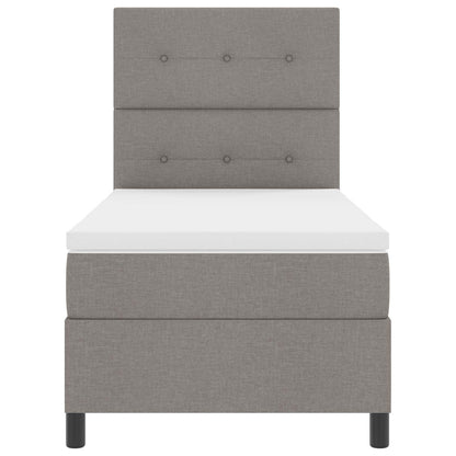 Box Spring Seng Med LED-lysstrimler Stof - Variant 3342827