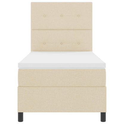 Box Spring Seng Med LED-lysstrimler Stof - Variant 3342828