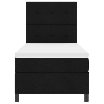 Box Spring Seng Med LED-lysstrimler Stof - Variant 3342839