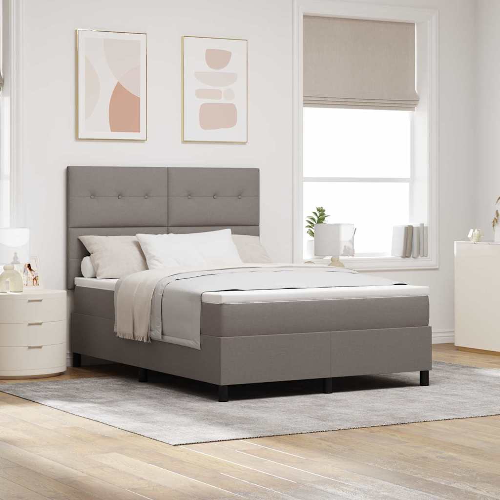 Box Spring Seng Med LED-lysstrimler Stof - Variant 3342869