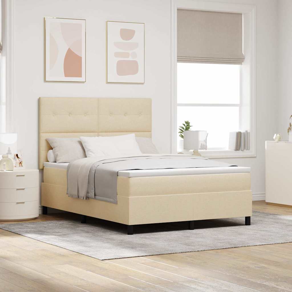 Box Spring Seng Med LED-lysstrimler Stof - Variant 3342870