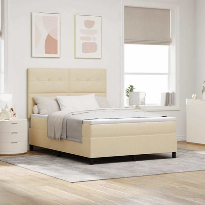 Box Spring Seng Med LED-lysstrimler Stof - Variant 3342870