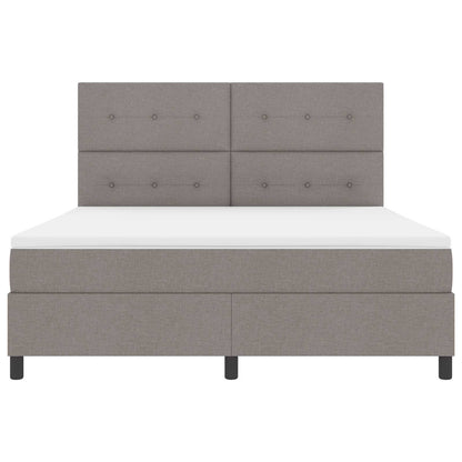 Box Spring Seng Med LED-lysstrimler Stof - Variant 3342890