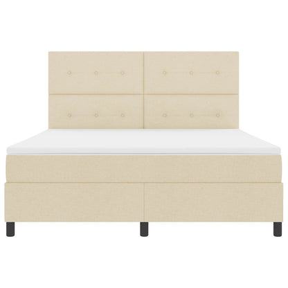 Box Spring Seng Med LED-lysstrimler Stof - Variant 3342891