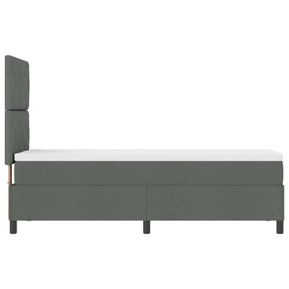 Box Spring Seng Med Madras Mørkegrå 80 X 200 Cm Stof - Billede 10