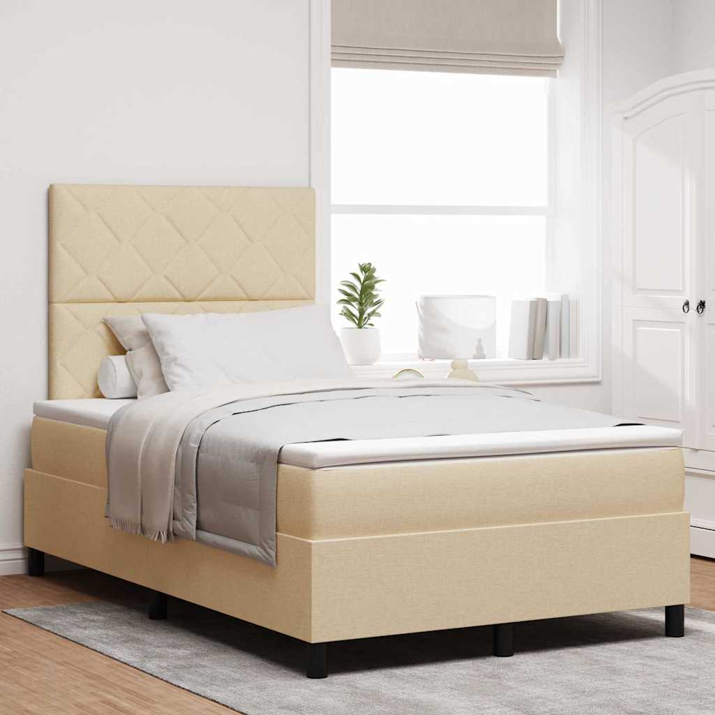 Box Spring Seng Med LED-lysstrimler Stof - Variant 3342933