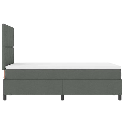 Box Spring Seng Med Madras Mørkegrå 120 X 200 Cm Stof - Billede 9