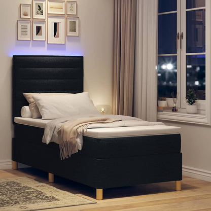LED Box Spring Bed Med Madras Stof - Billede 5