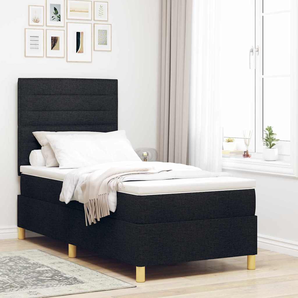 LED Box Spring Bed Med Hovedgærde Stof - Variant 3343000