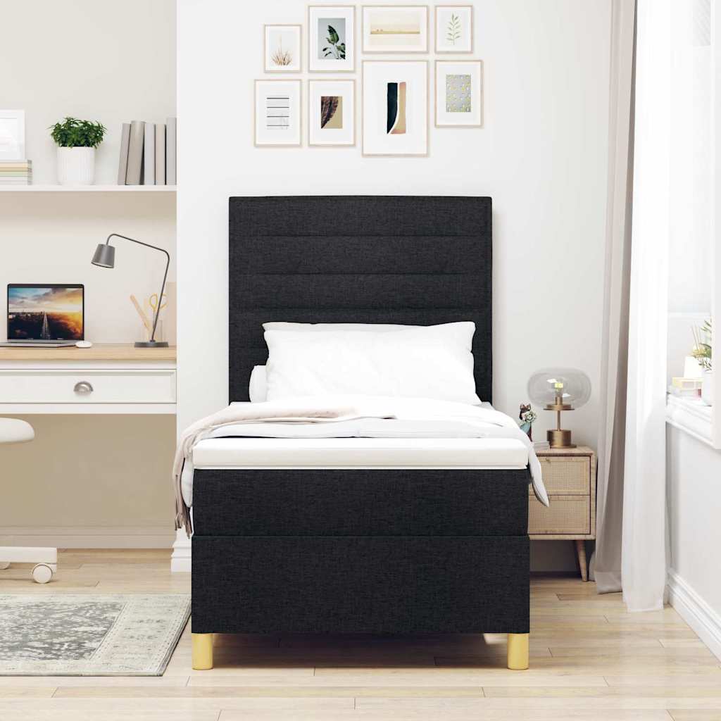 LED Box Spring Bed Med Madras Stof - Billede 4