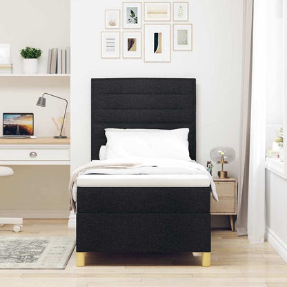 LED Box Spring Bed Med Madras Stof - Billede 4