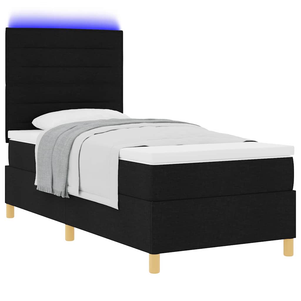 LED Box Spring Bed Med Madras Stof - Billede 3