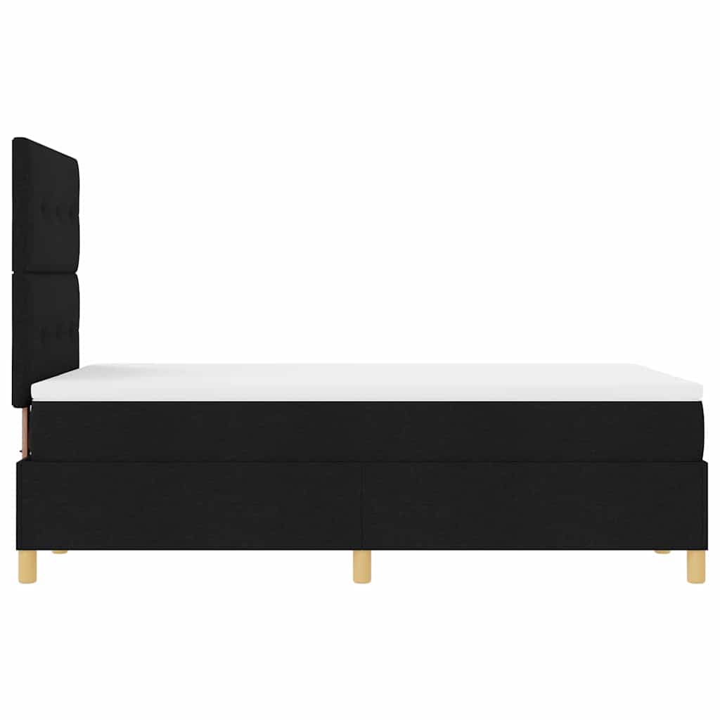 Box Spring Seng Med Madras Sort 120 X 200 Cm Stof - Billede 10