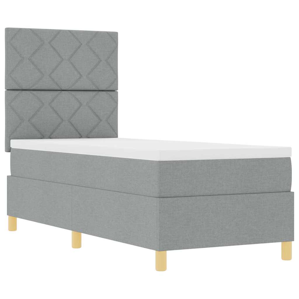 LED Box Spring Bed Med Hovedgærde Stof - Billede 6