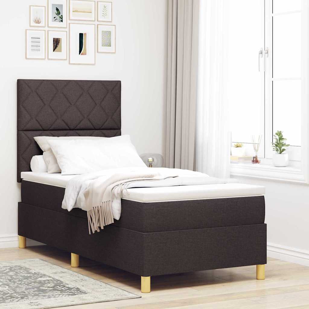 LED Box Spring Bed Med Hovedgærde Stof - Variant 3343155