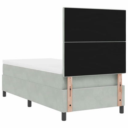 LED Box Spring Bed Med Hovedgærde Fløjl - Billede 10