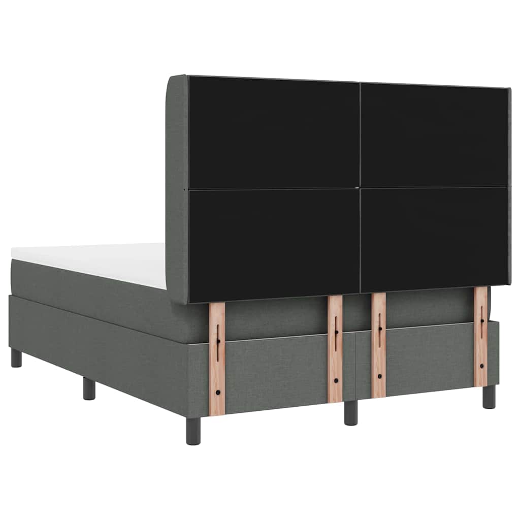 Box Spring Seng Med Madras Mørkegrå 160 X 200 Cm Stof - Billede 11