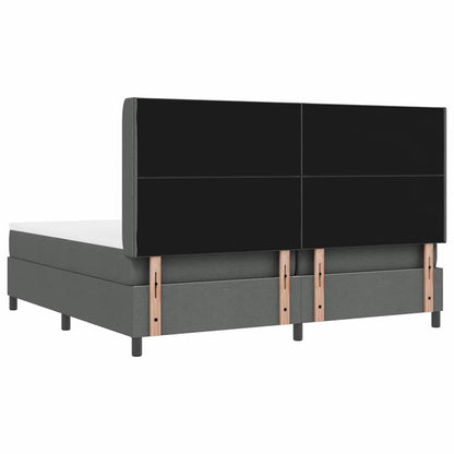 Box Spring Seng Med Madras Mørkegrå 200 X 200 Cm Stof - Billede 11