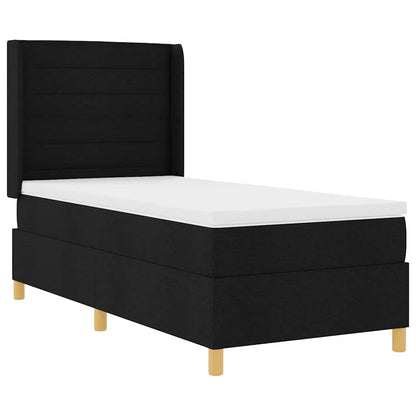 Box Spring Seng Med Madras Sort 100 X 200 Cm Stof - Billede 2