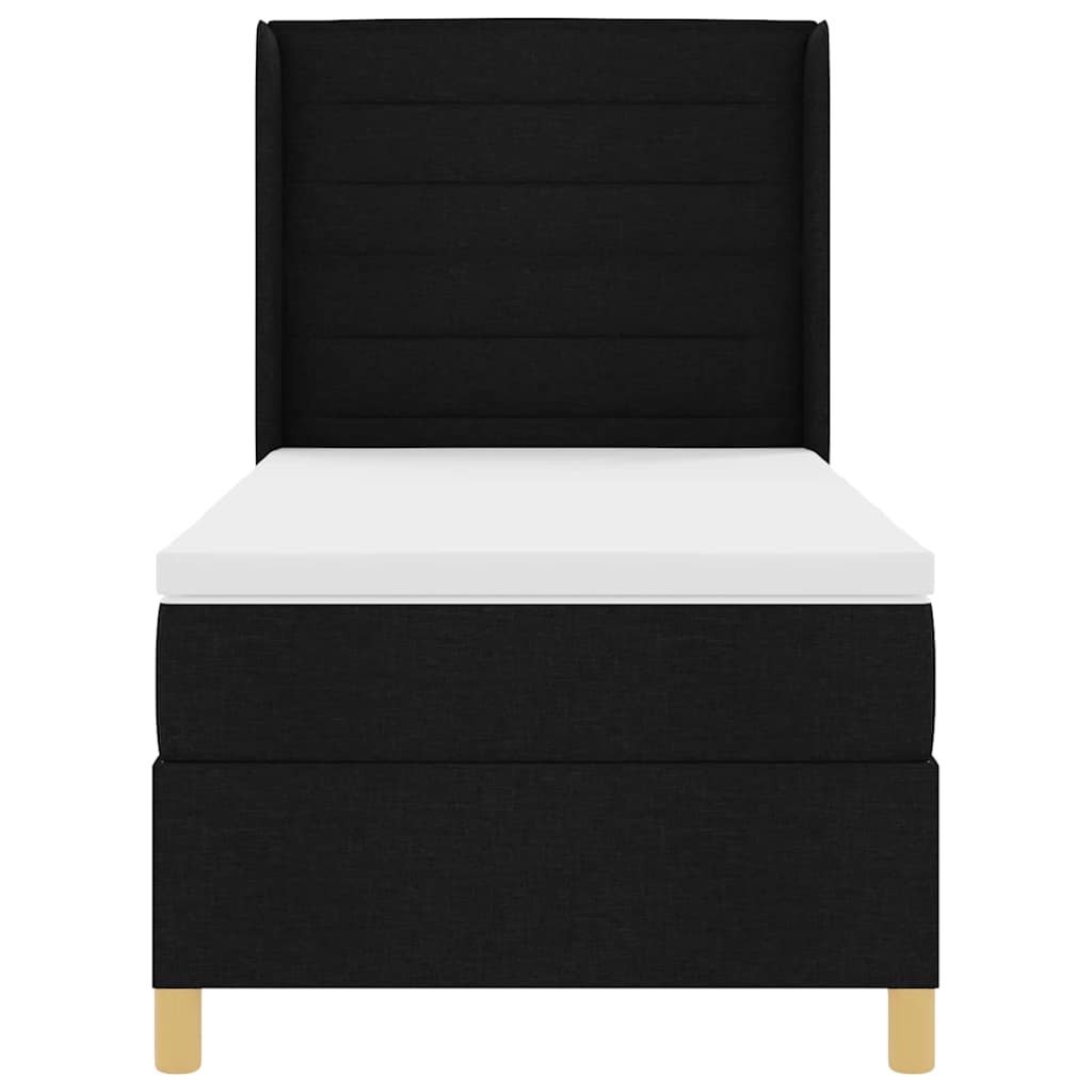 Box Spring Seng Med Madras Sort 100 X 200 Cm Stof - Billede 9