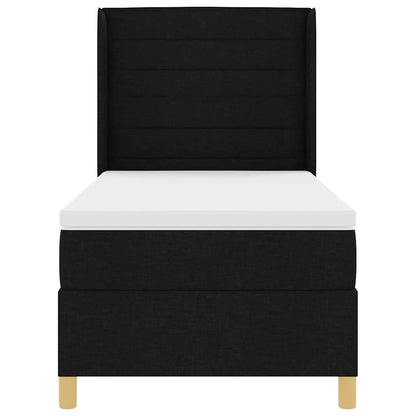 Box Spring Seng Med Madras Sort 100 X 200 Cm Stof - Billede 9