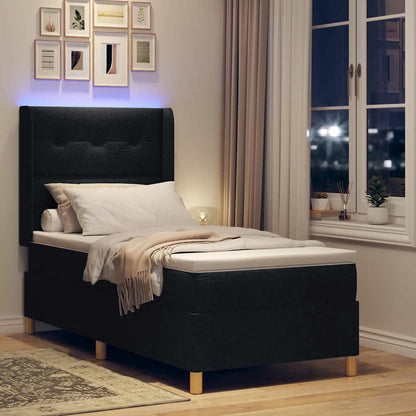 Box Spring Seng Med Madras Sort 100 X 200 Cm Stof - Billede 6