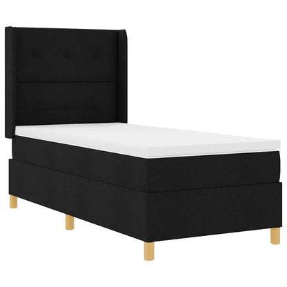 Box Spring Seng Med Madras Sort 100 X 200 Cm Stof - Billede 2
