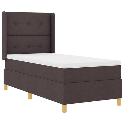 Box Spring Seng Med Madras Brun 100 X 200 Cm Stof - Billede 2