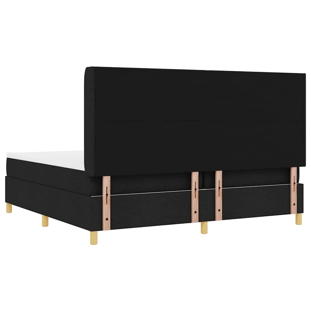 Box Spring Seng Med Madras Sort 200 X 200 Cm Stof - Billede 11