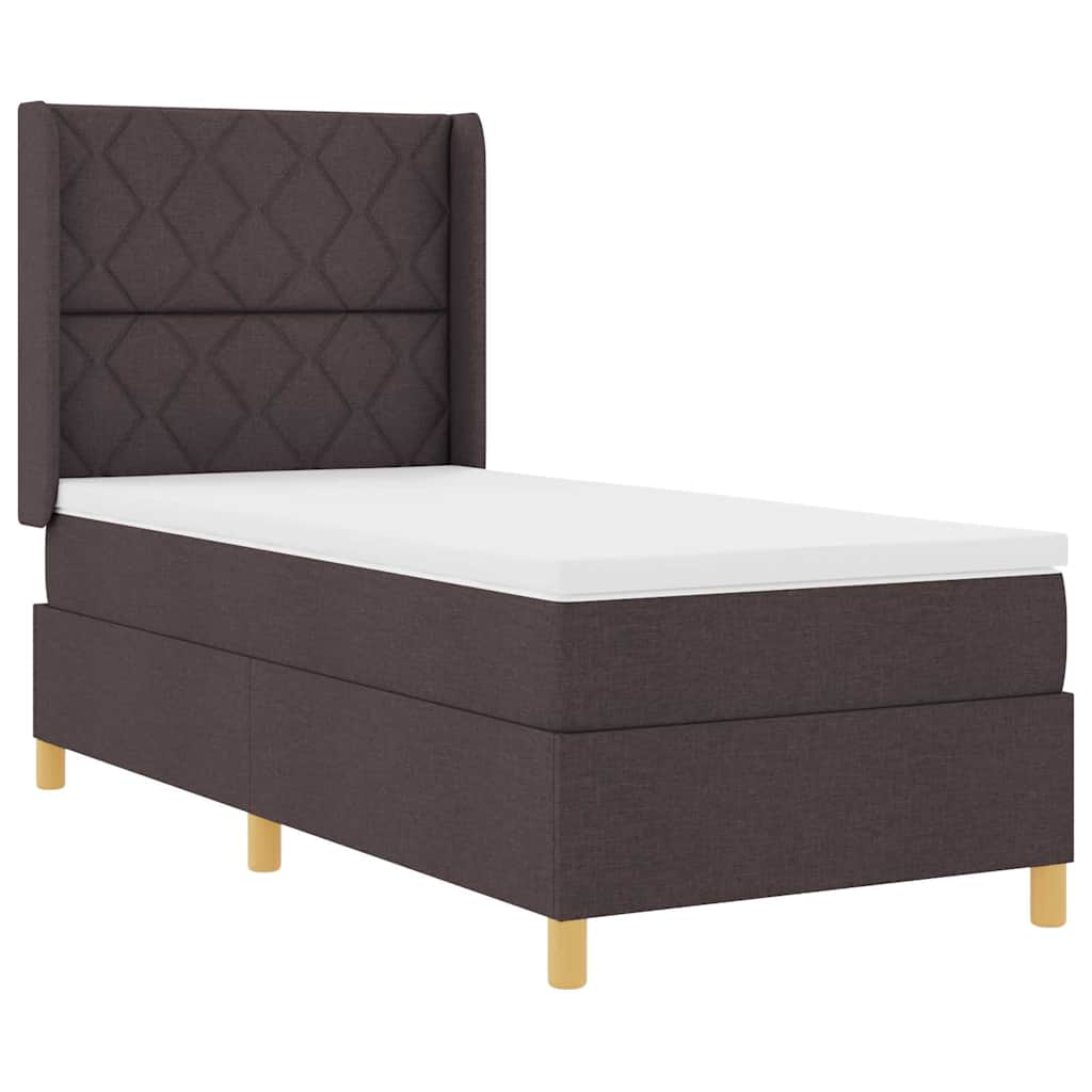 Box Spring Seng Med Madras Brun 90 X 200 Cm Stof - Billede 2