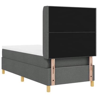 Box Spring Seng Med Madras Lysegrå 100 X 200 Cm Stof - Billede 11