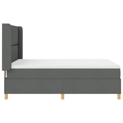 Box Spring Seng Med Madras Grå 140 X 200 Cm Stof - Billede 10