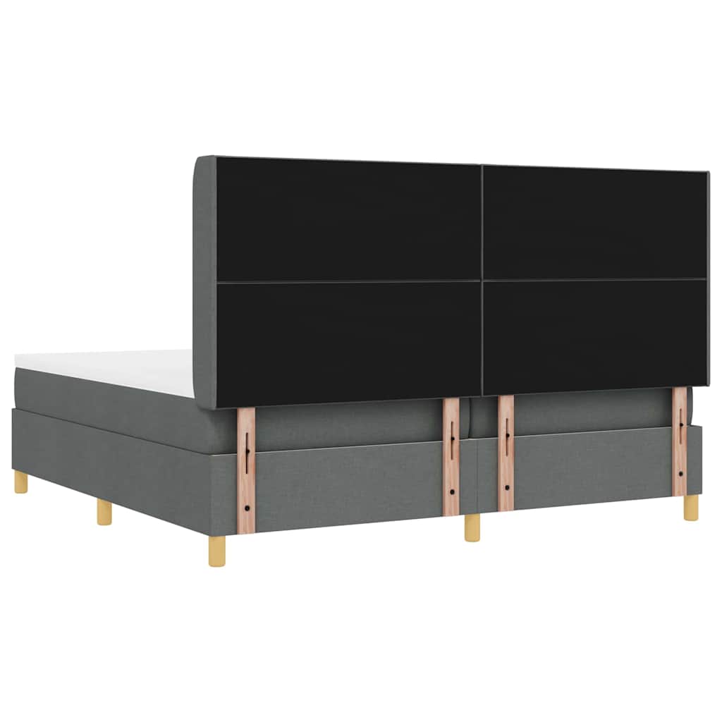 Box Spring Seng Med Madras Grå 200 X 200 Cm Stof - Billede 11
