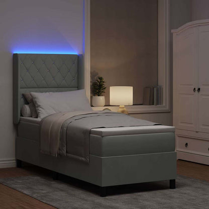 Box Spring Seng Med Madras Med LED Fløjl - Billede 5