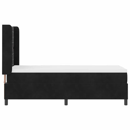 Led Boxspring Seng Med Madras Argyle Sort 80 X 200 Cm Fløjl - Billede 10