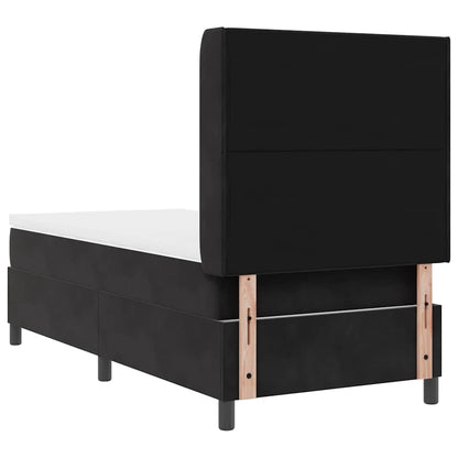 Led Boxspring Seng Med Madras Sort 100 X 200 Cm Fløjl - Billede 11