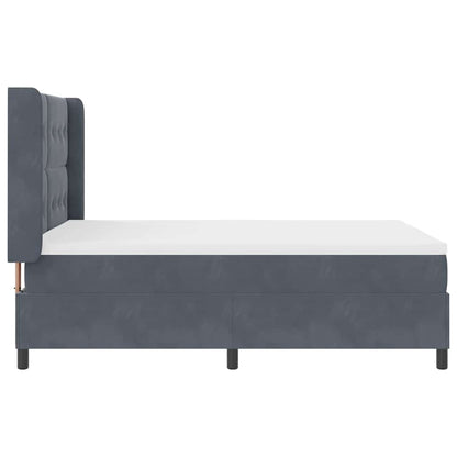 Led Boxspring Seng Med Madras Mørkegrå 160 X 200 Cm Fløjl - Billede 10